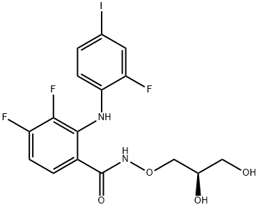 391210-10-9   N-[(2R)-2,3-二羥基丙氧基]-3,4-二氟-2-[(2-氟-4-碘苯)氨基]苯甲酰胺  PD 0325901