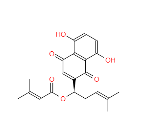 CAS：24502-79-2，β,β-二甲基丙烯酰紫草素 ，