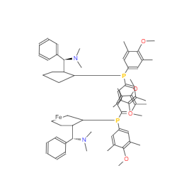 CAS：494227-37-1，(S,S)-(-)-2,2'-雙[-(N,N-二甲胺苯基甲基-1,1'-雙二(3,5-二甲基-4-甲氧基苯基)磷]二茂鐵
