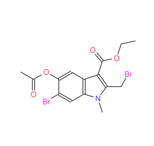 CAS：110543-98-1，5-乙酰氧基-6-溴-2-溴甲基-1-甲基吲哚-3-甲酸乙酯